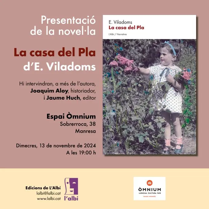 Presentació de la novel·la “La casa del Pla a Manresa”